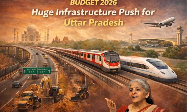 Budget 2026 UP Infrastructure Plan, बजट 2026 उत्तर प्रदेश, UP High-Speed Rail Budget 2026, यूपी मेट्रो विस्तार बजट, National Waterways UP Budget, Rural Development Budget UP, Mahatma Gandhi Gram Swaraj Scheme, UP Agriculture Budget 2026, Health and Education Investment UP, MSME Relief Budget 2026, $1 Trillion Economy UP, Economic Growth UP, Uttar Pradesh Capital Expenditure, CapEx Budget 2026,#Budget2026, #UPInfrastructure, #HighSpeedRailUP, #UPMetro, #NationalWaterways, #RuralDevelopmentUP, #MSMERelief, #HealthEducationUP, #1TrillionEconomyUP, #MahatmaGandhiGramSwaraj, #EconomicGrowthUP, #CapitalExpenditure, #NirmalaSitharaman, #NationalNews,